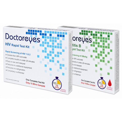 HIV+乙型肂炎套裝檢驗器 | Doctoreyes香港 | 快速檢測優惠
